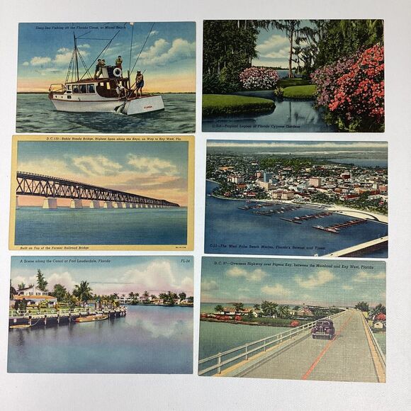Vtg Postcards Linen Photo Comic Landmark Unposted Florida US Nagasaki 70+ - Picture 3 of 16